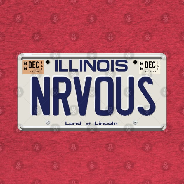 Ferris Bueller's Day Off - NRVOUS Ferrari Licence Plate by Uri_the_Red